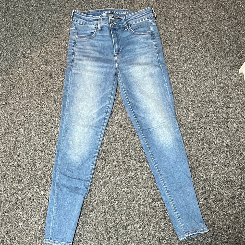 American Eagle Outfitters Blue Skinny Jeans Classic Fit